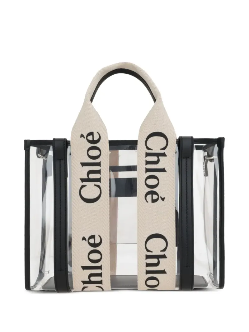 Chloé Kleine Woody Handtasche in Weiß