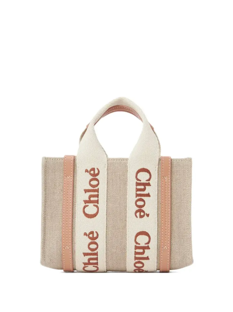 Chloé Mini Woody Handtasche Mini in Nude