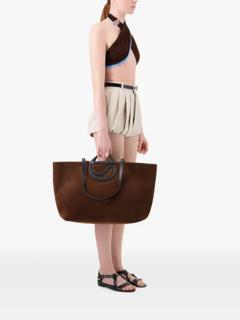 Coperni C Cabas Tote Bag mit Logo-Griff in Braun