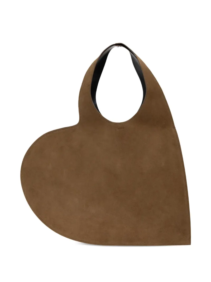 Coperni Großer Double Heart Tote Bag in Braun
