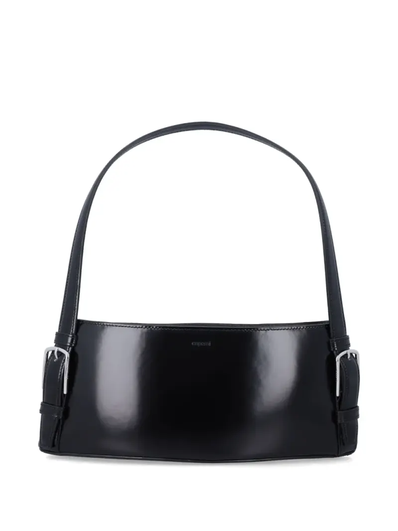Coperni Ergonomic leather shoulder bag in Schwarz