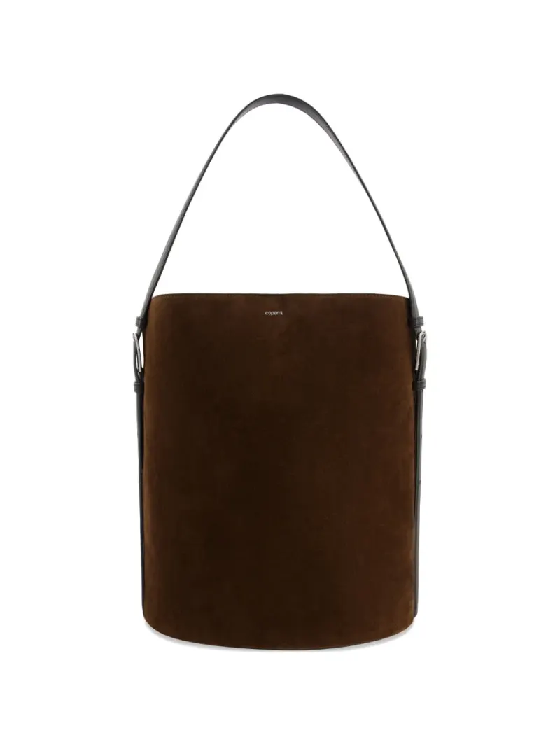 Coperni ergonomic suede tote bag in Braun