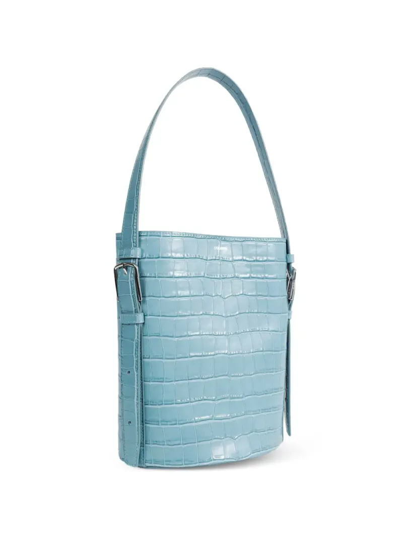 Coperni Ergonomical Beuteltasche mit Kroko-Effekt in Blau