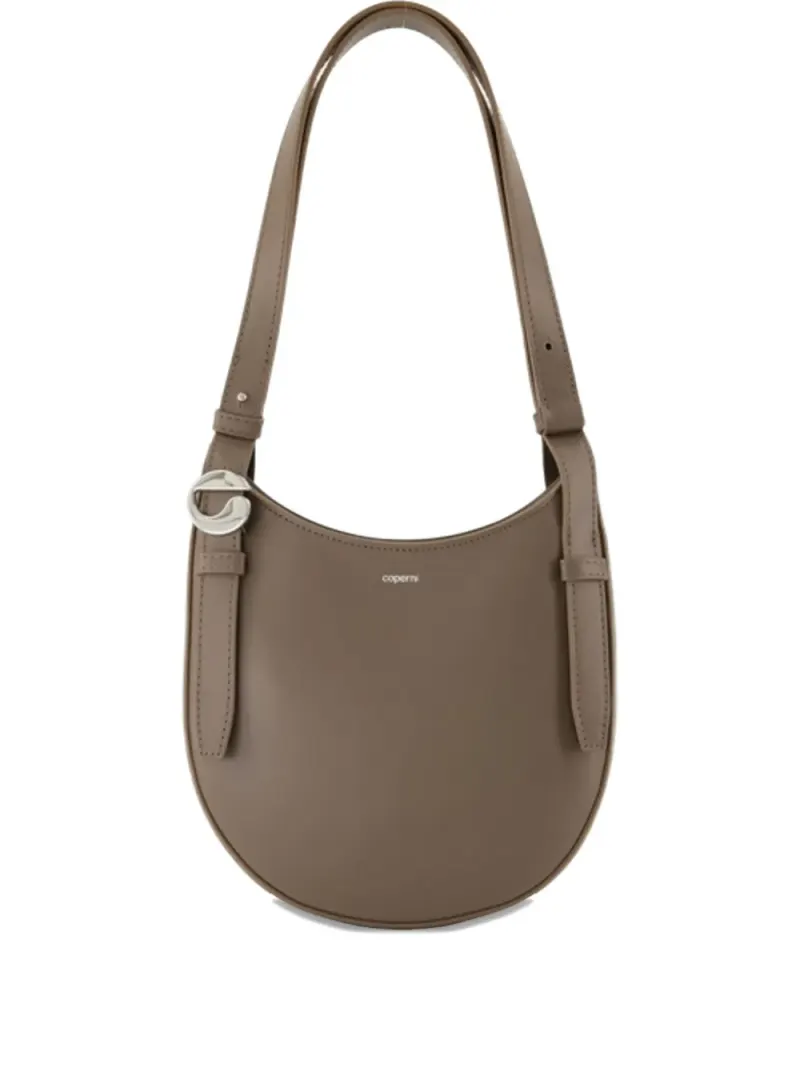 Coperni Halbrunde Schultertasche mit Gürteldetail in Braun