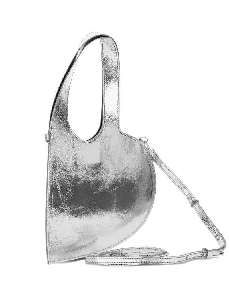 Coperni Baby Heart Tote Bag im Metallic-Look in Grau