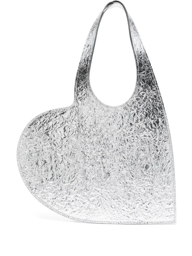 Coperni Mini Heart Shopper Mini in Silber