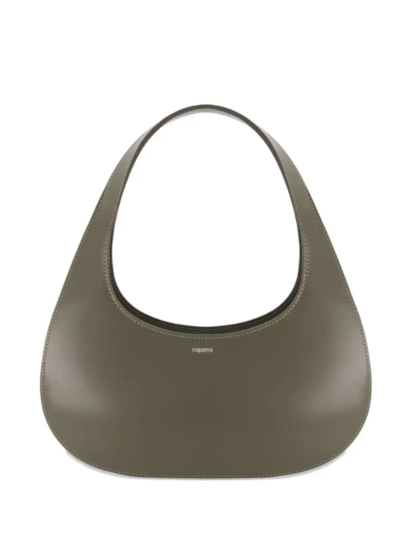 Coperni Slim Swipe Schultertasche aus Leder in Grau