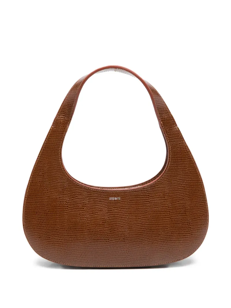 Coperni Slim Swipe Schultertasche mit Eidechsen-Print in Braun