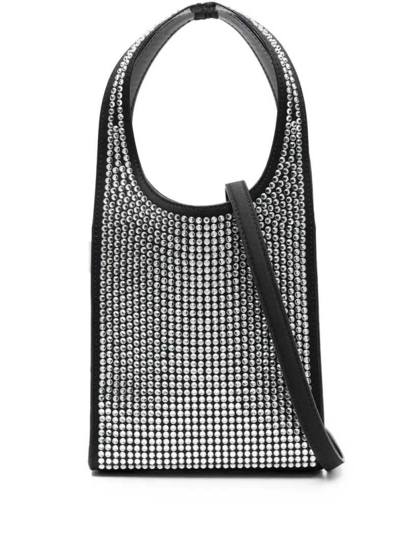 Coperni Mini Swipe Handtasche mit Kristallen Mini in Schwarz