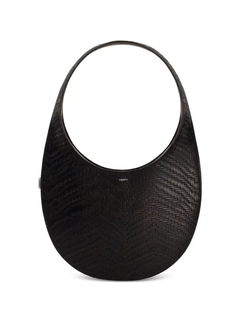 Coperni Mittelgroße Zip Soft Swipe Schultertasche in Schwarz