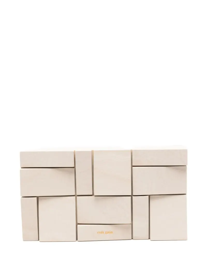 Cult Gaia Galleria Clutch mit geometrischem Block in Nude