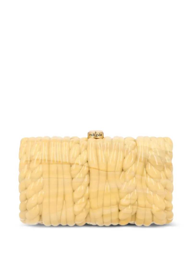 Cult Gaia Helene cable-knit effect clutch bag