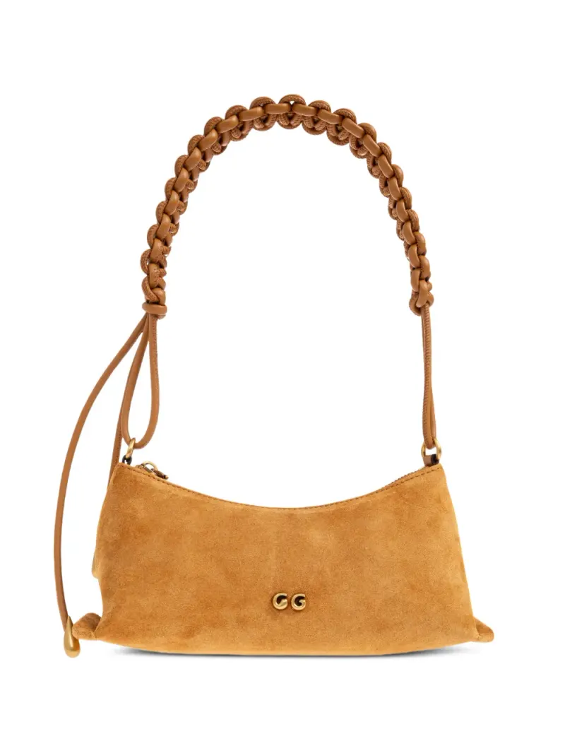 Cult Gaia OSA braided-handle suede shoulder bag
