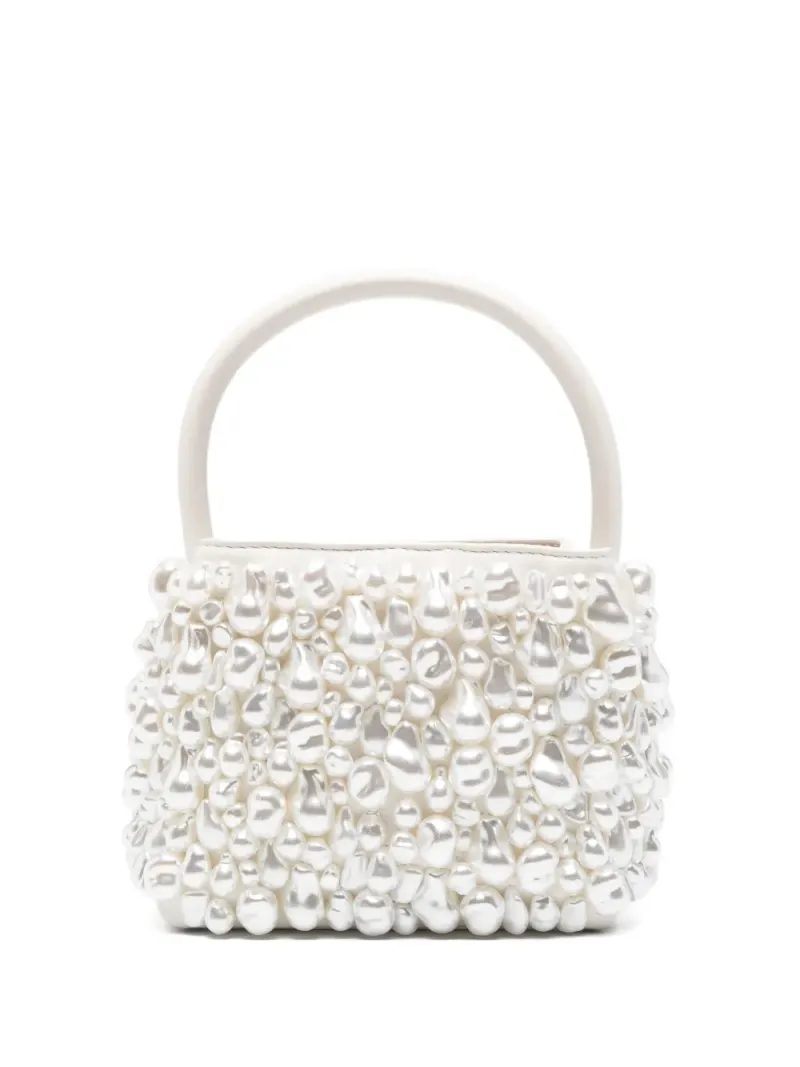 Cult Gaia Solene Handtasche mit Perlen in Weiß