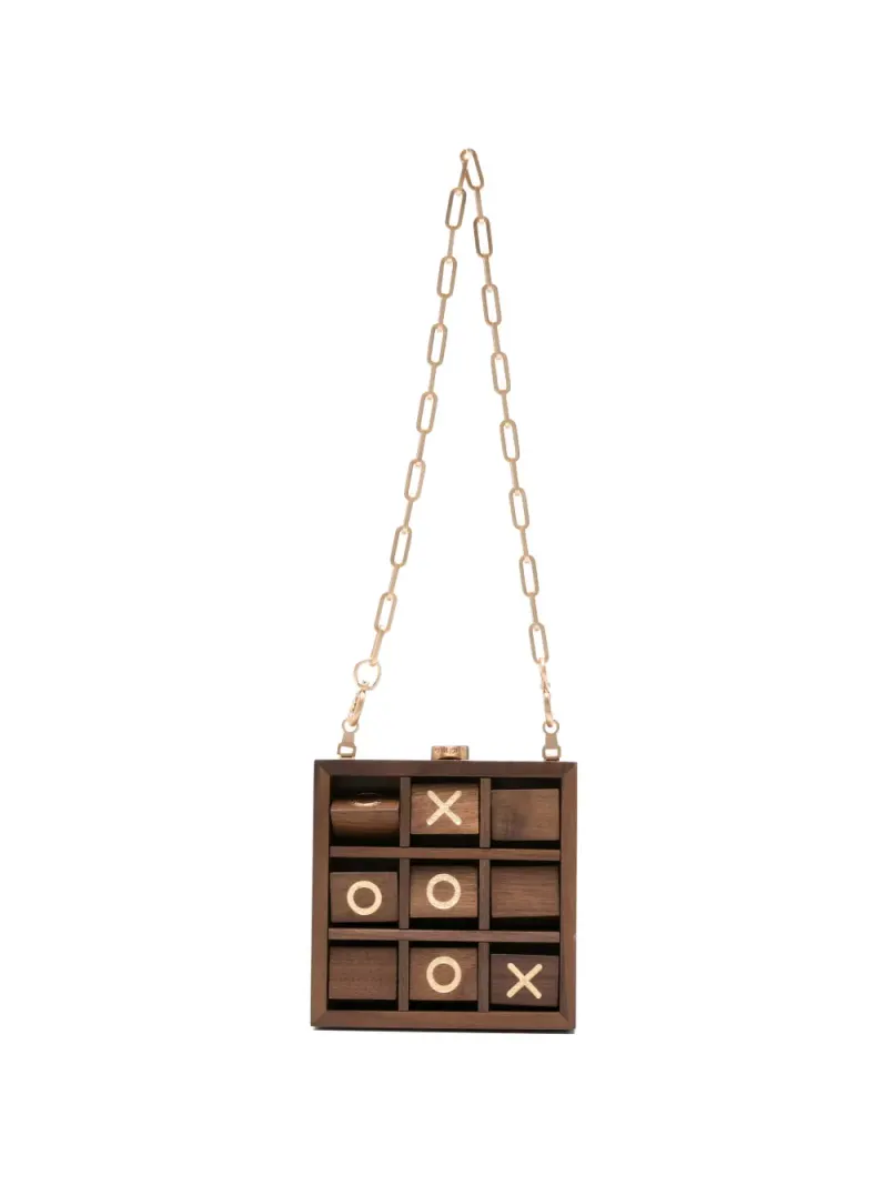 Cult Gaia Tic Tac Toe Clutch mit Kette