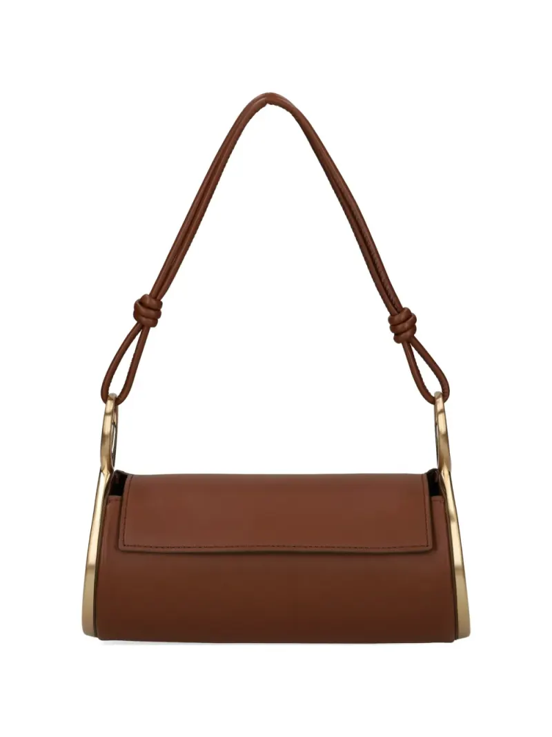 Cult Gaia Zylinderförmige Dahlia Schultertasche in Braun