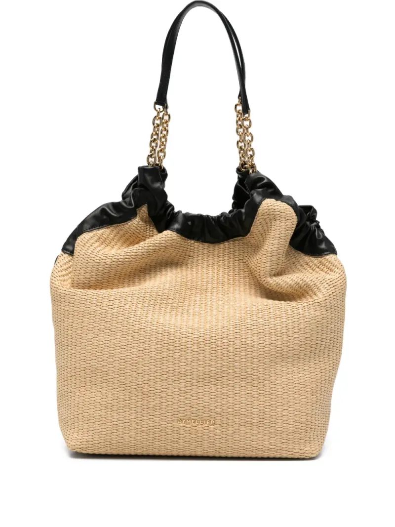DeMellier Gewebte Miami Beuteltasche in Nude