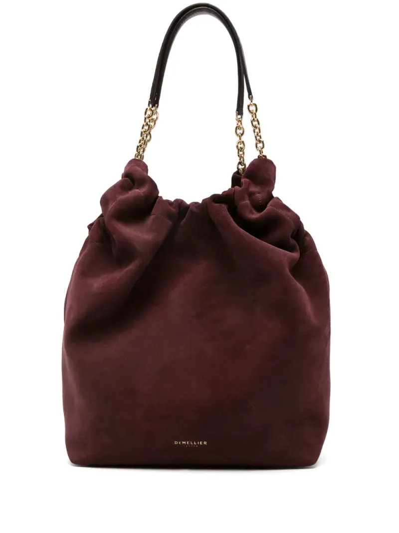DeMellier Miami Schultertasche aus Wildleder in Rot Wildleder-Leder