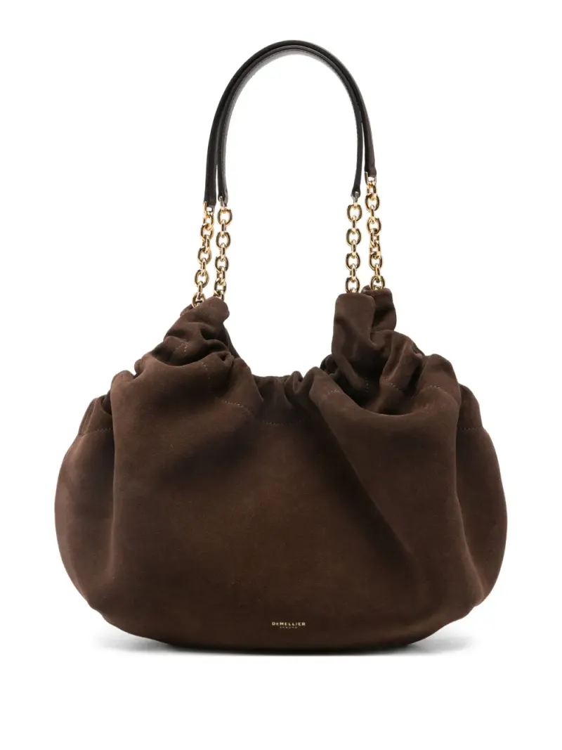 Demellier Midi Miami Schultertasche aus Wildleder