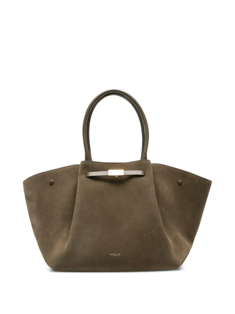 DeMellier New York Tote Bag aus Wildleder in Grün Wildleder-Leder