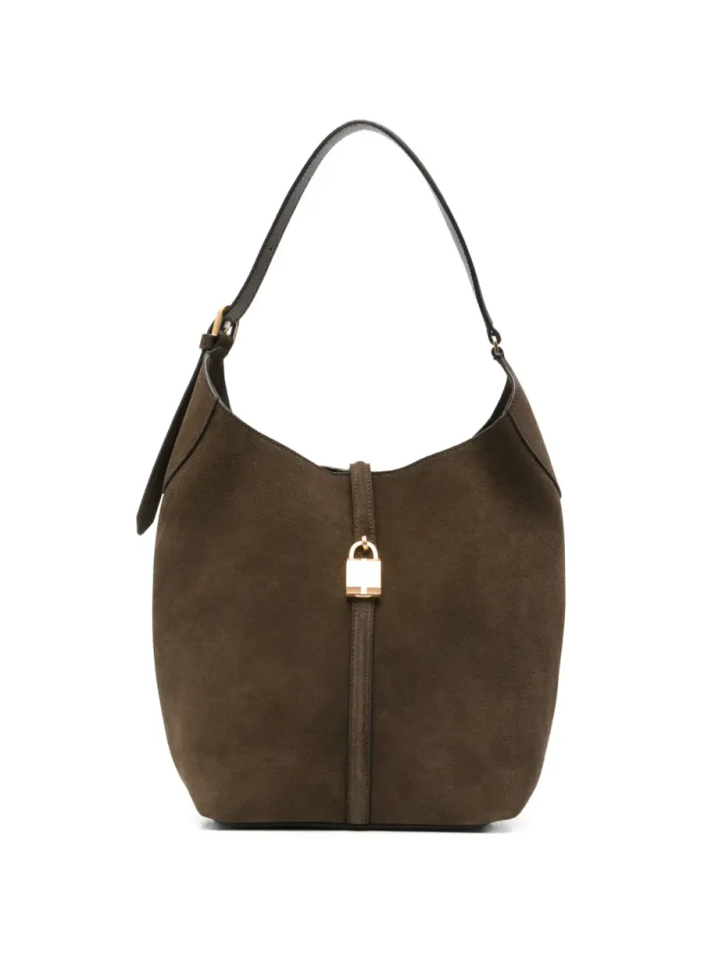 Demellier Siena Schultertasche aus Wildleder