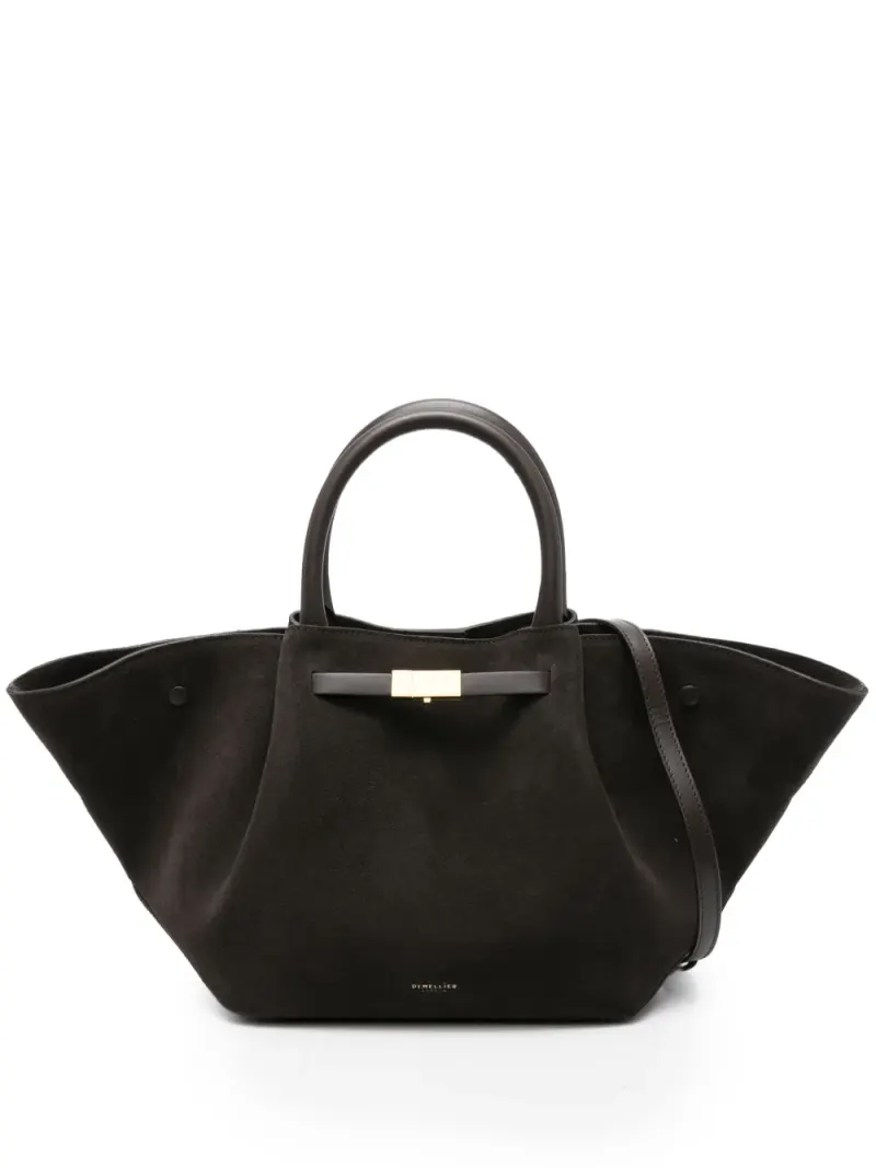 DeMellier Mittelgroße The Midi New York Tote Bag aus Wildleder in Braun Wildleder-Leder