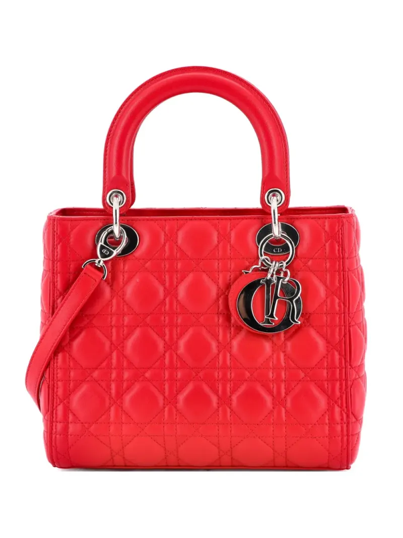 Dior Lady Dior Henkeltasche in Rot
