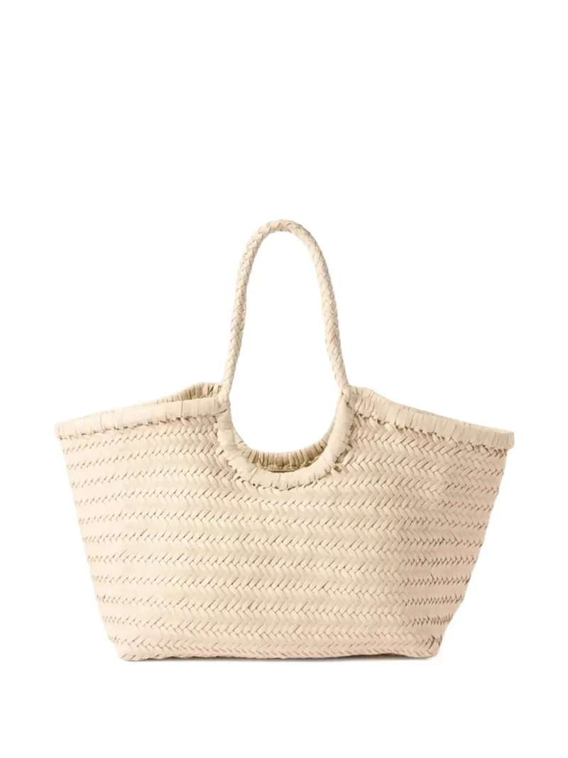 Dragon Diffusion Big Nantucket Tote Bag mit geflochtenem Henkel in Nude