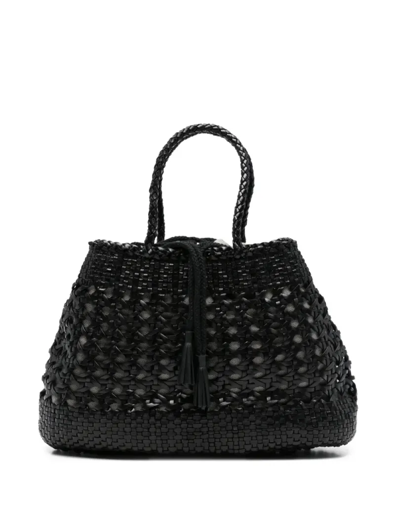 Dragon Diffusion Geflochtener Santa Cano Tote Bag in Schwarz