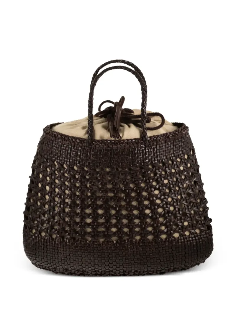 Dragon Diffusion Geflochtener Santa Cano Tote Bag in Braun