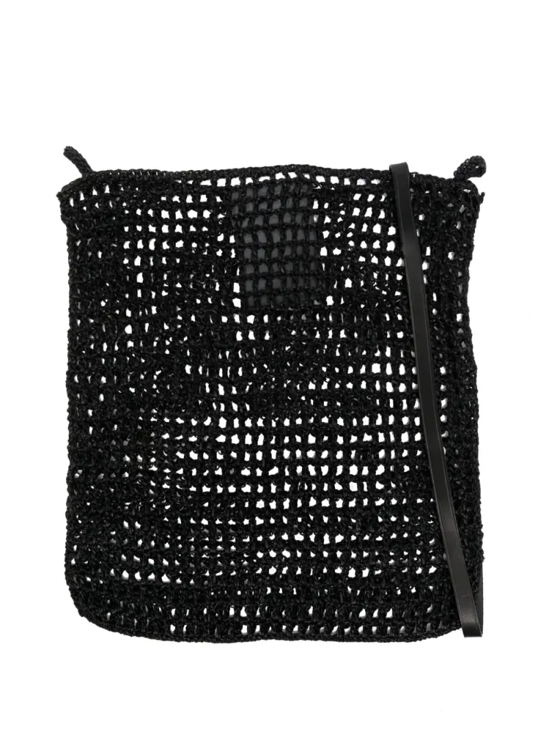 Dragon Diffusion Gestrickte Schultertasche in Schwarz