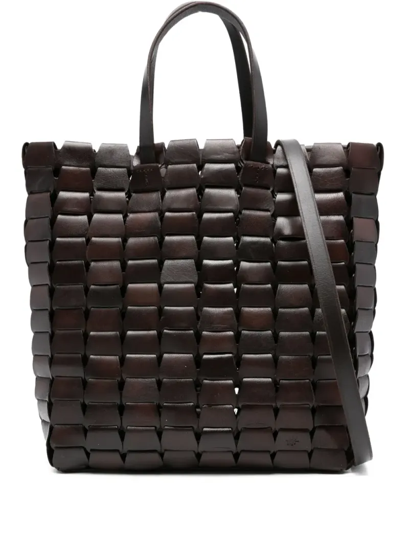 Dragon Diffusion Gewebte Handtasche in Schwarz