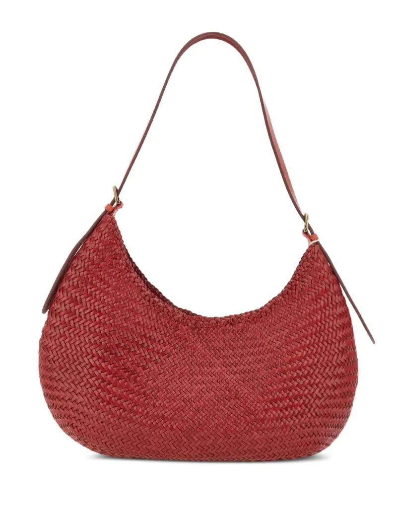 Dragon Diffusion Gewebte Schultertasche in Rot