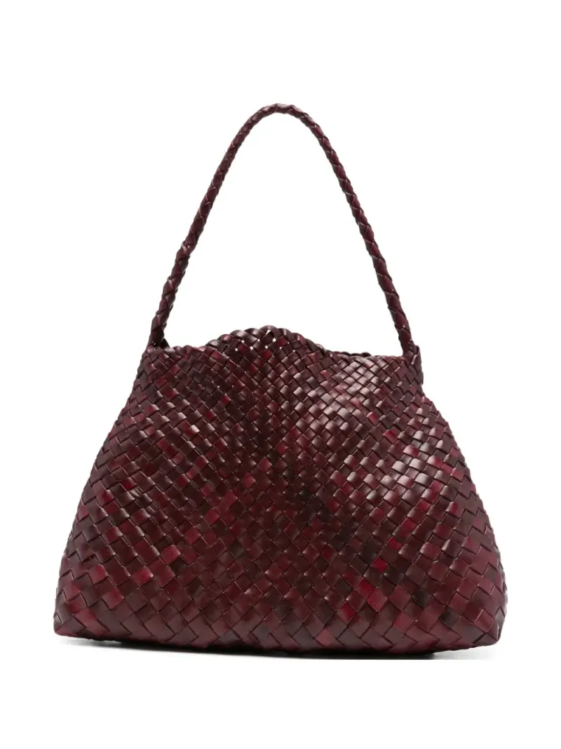 Dragon Diffusion Gewebter Shopper aus Leder in Rot