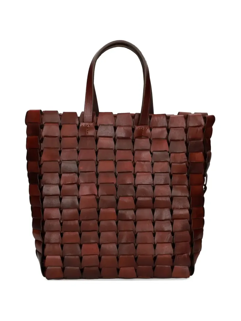 Dragon Diffusion Handtasche mit geflochtenem Henkel in Braun