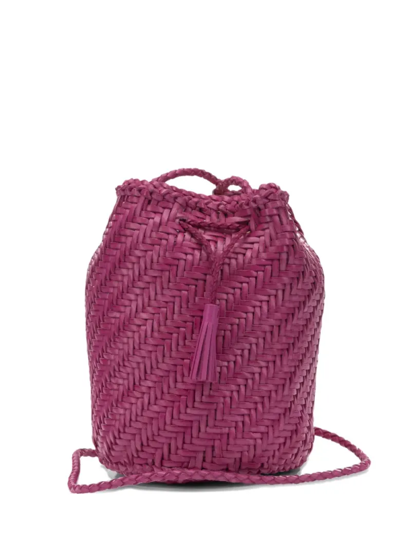 Dragon Diffusion Pompom Double Jump shoulder bag in Rosa