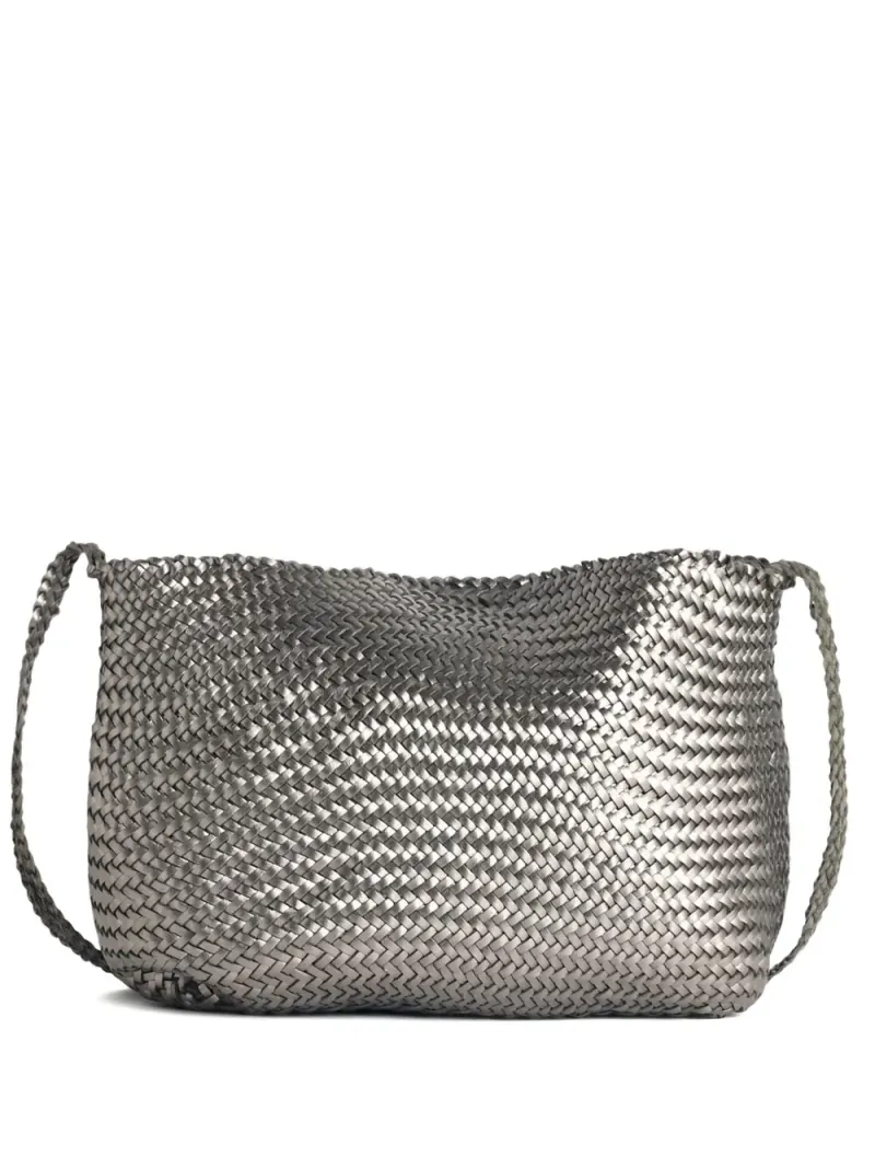 Dragon Diffusion Schultertasche aus Leder in Silber