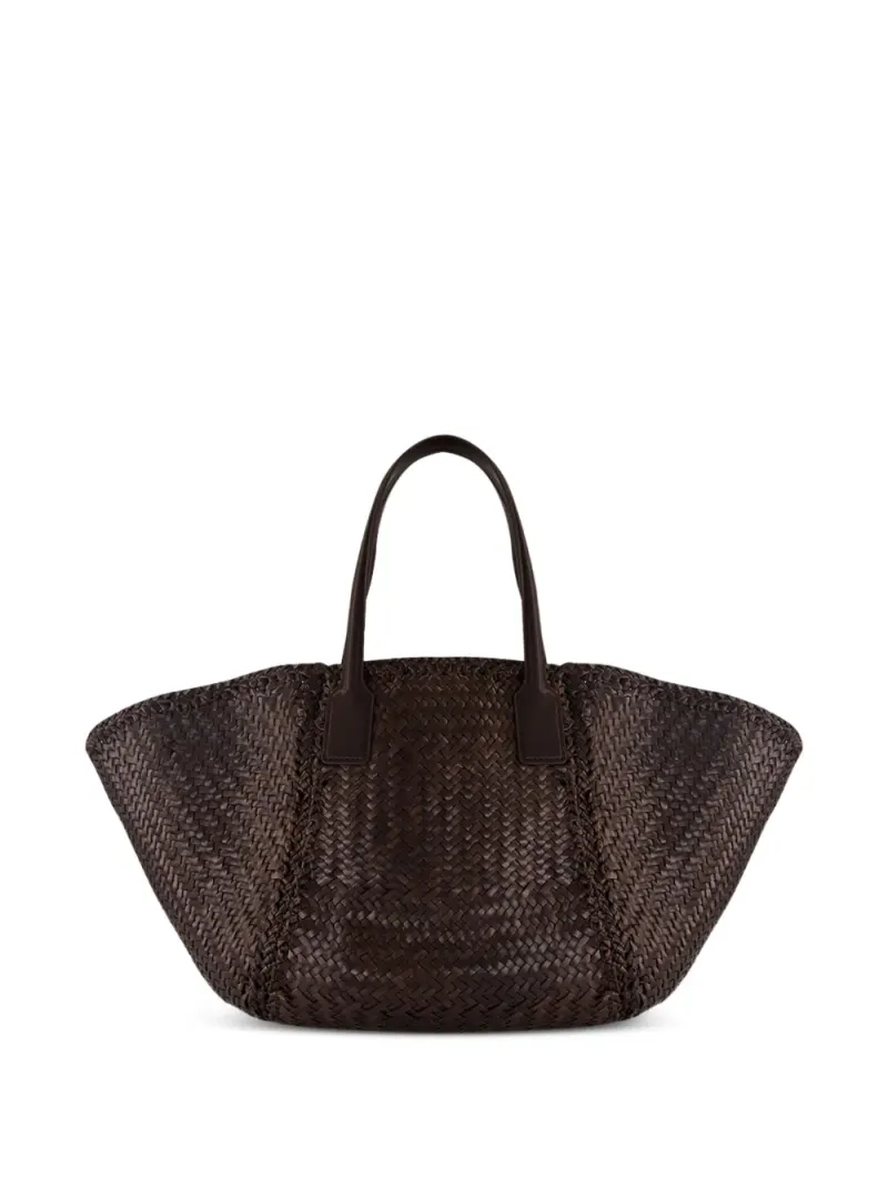 Dragon Diffusion Teresa woven tote bag in Braun