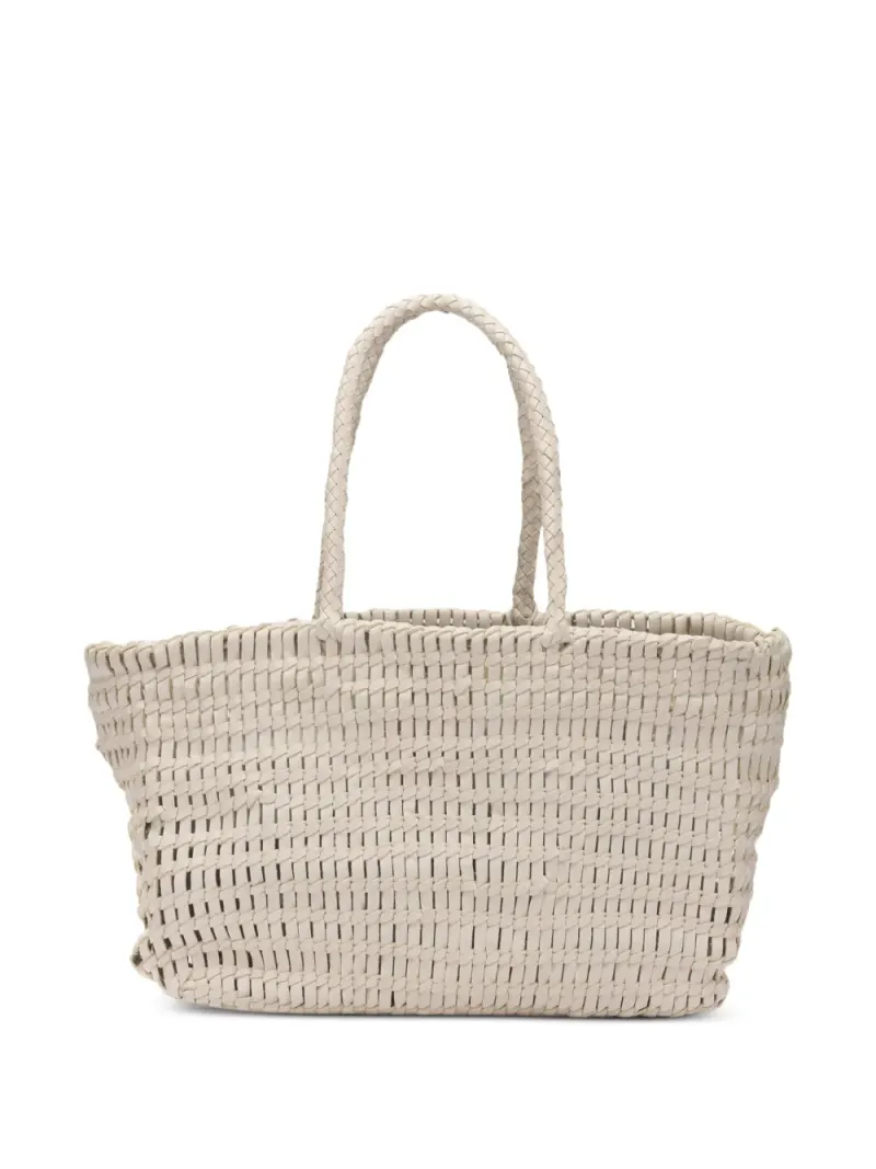 Dragon Diffusion Terrafino woven leather tote bag in Nude