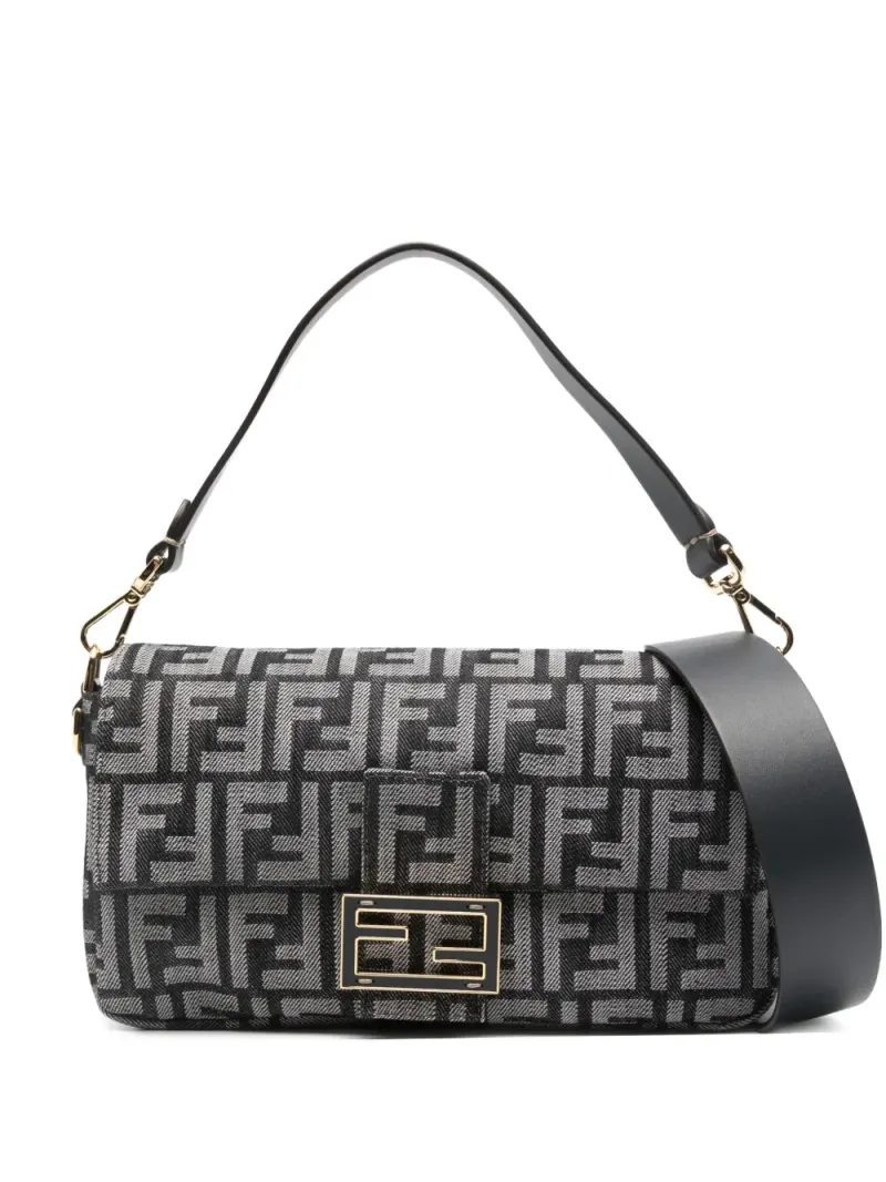 Fendi Baguette Tote Bag mit Logo in Schwarz