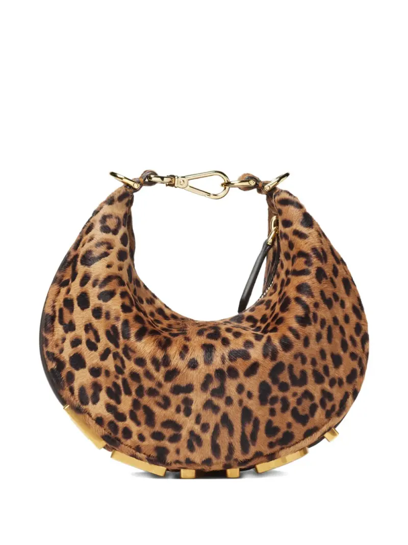 Fendi Mini Fendigraphy Schultertasche mit Leoparden-Print Mini in Braun