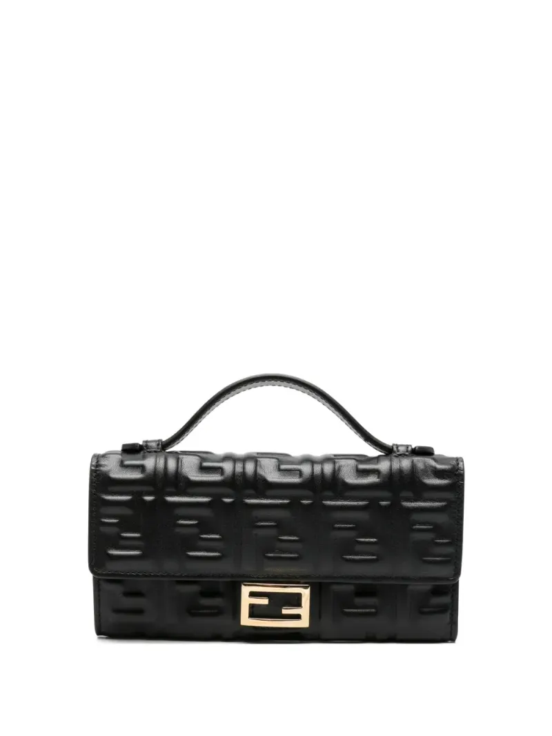 Fendi Mini-Tasche mit Prägung Mini in Schwarz