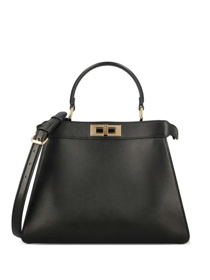 Fendi Mittelgroße Peekaboo ISeeU Handtasche in Schwarz