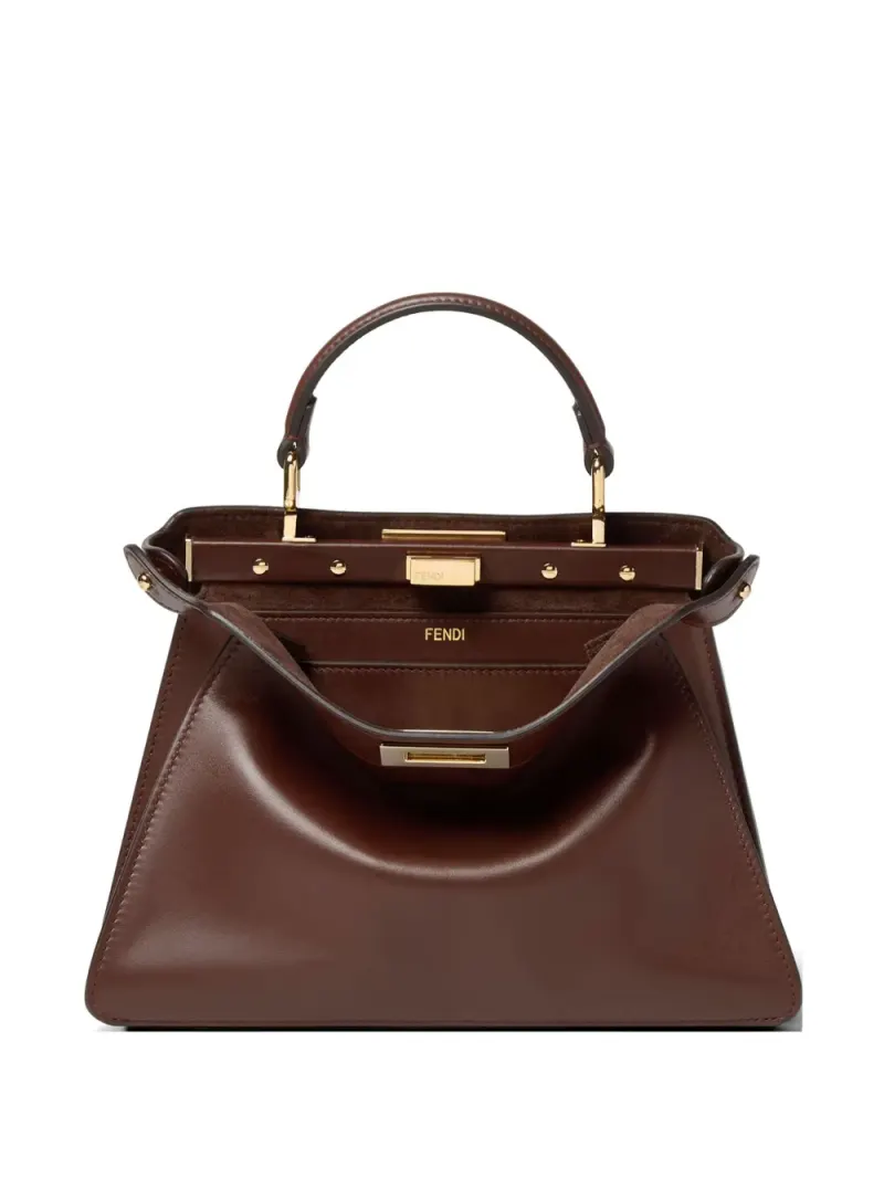Fendi Kleine Peekaboo ISeeU Handtasche in Braun