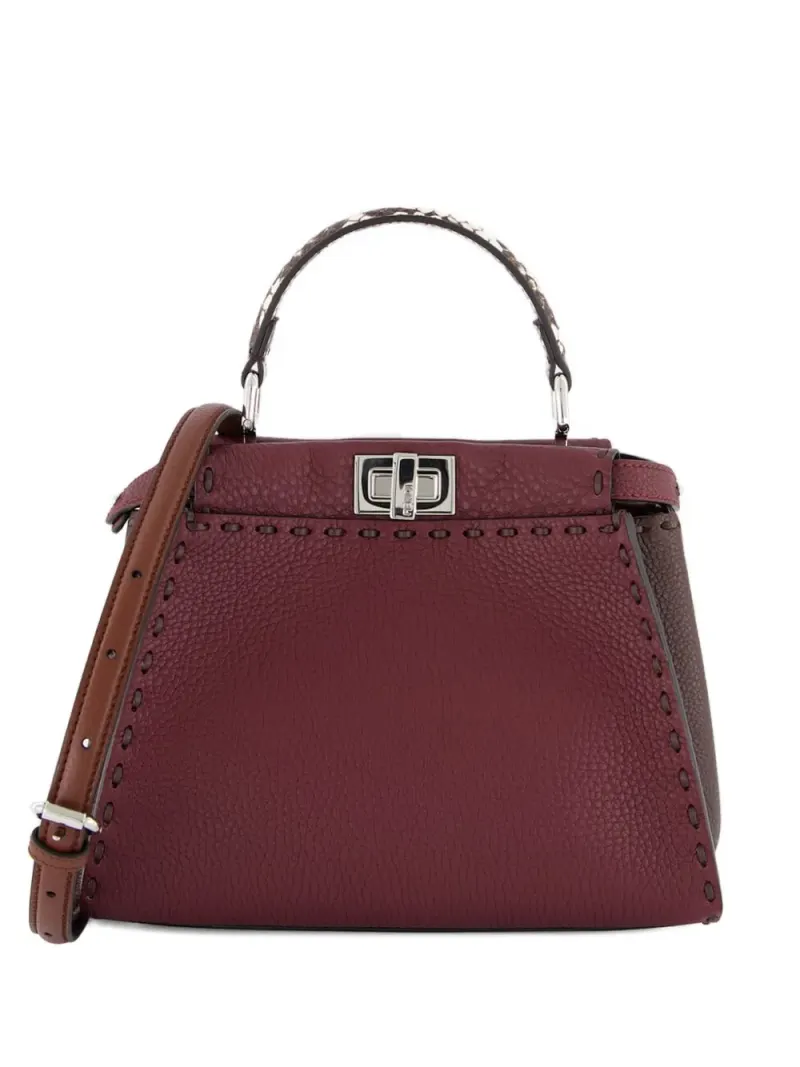 Fendi Peekaboo Tote Bag mit Henkel in Rot