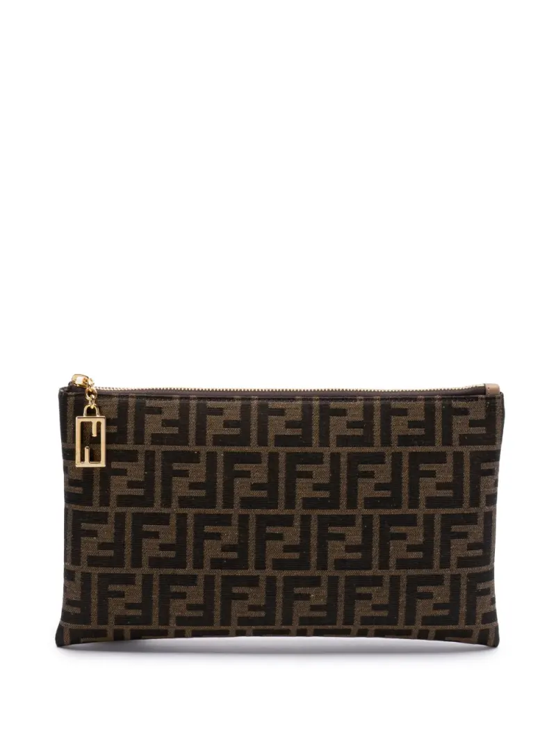 Fendi Portemonnaie mit Monogramm in Braun Monogram-Leder