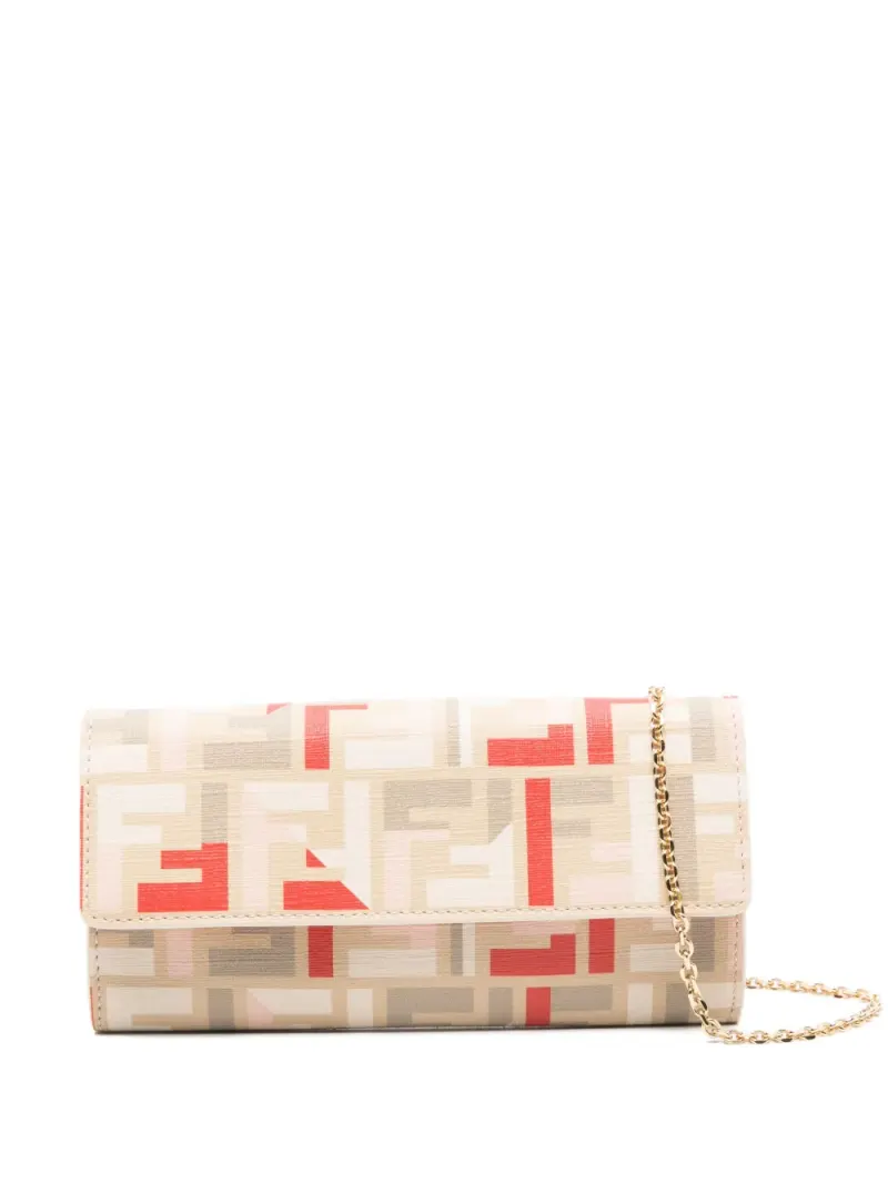 Fendi Roma Clutch mit FF in Nude