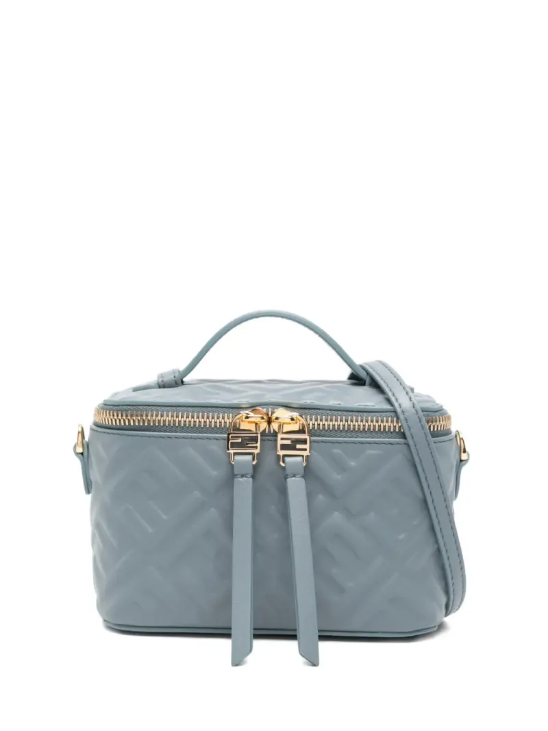 Fendi Vanity Mini-Tasche mit FF Mini in Blau