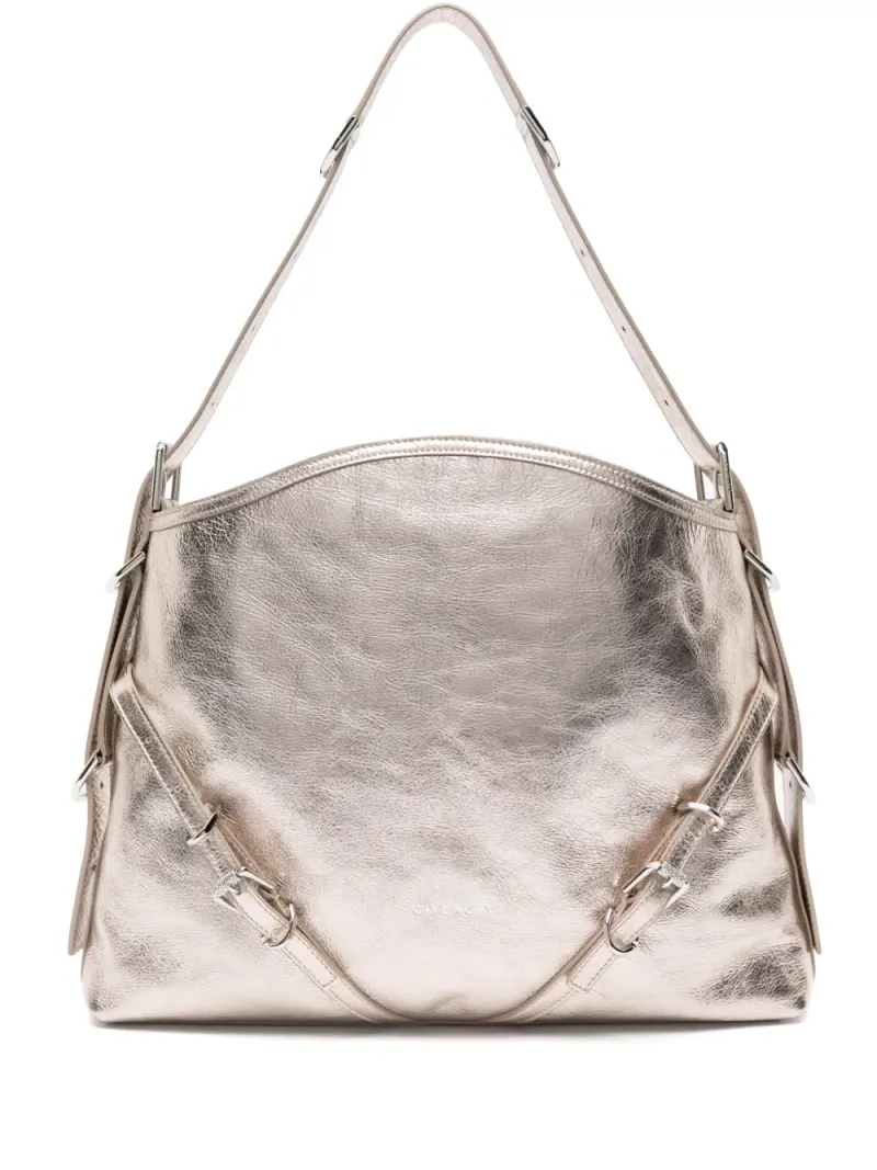 Givenchy Mittelgroße Voyou Schultertasche in Gold