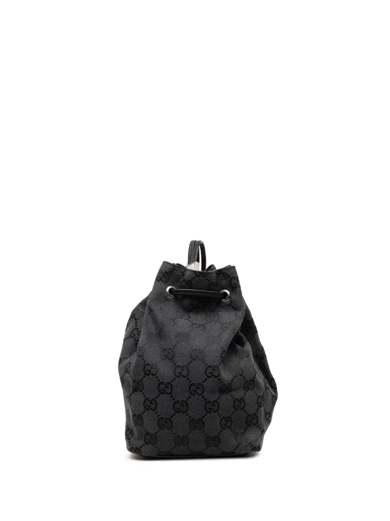 Gucci Beuteltasche in Schwarz Gg-Canvas-Leder – Pre-owned Taschen